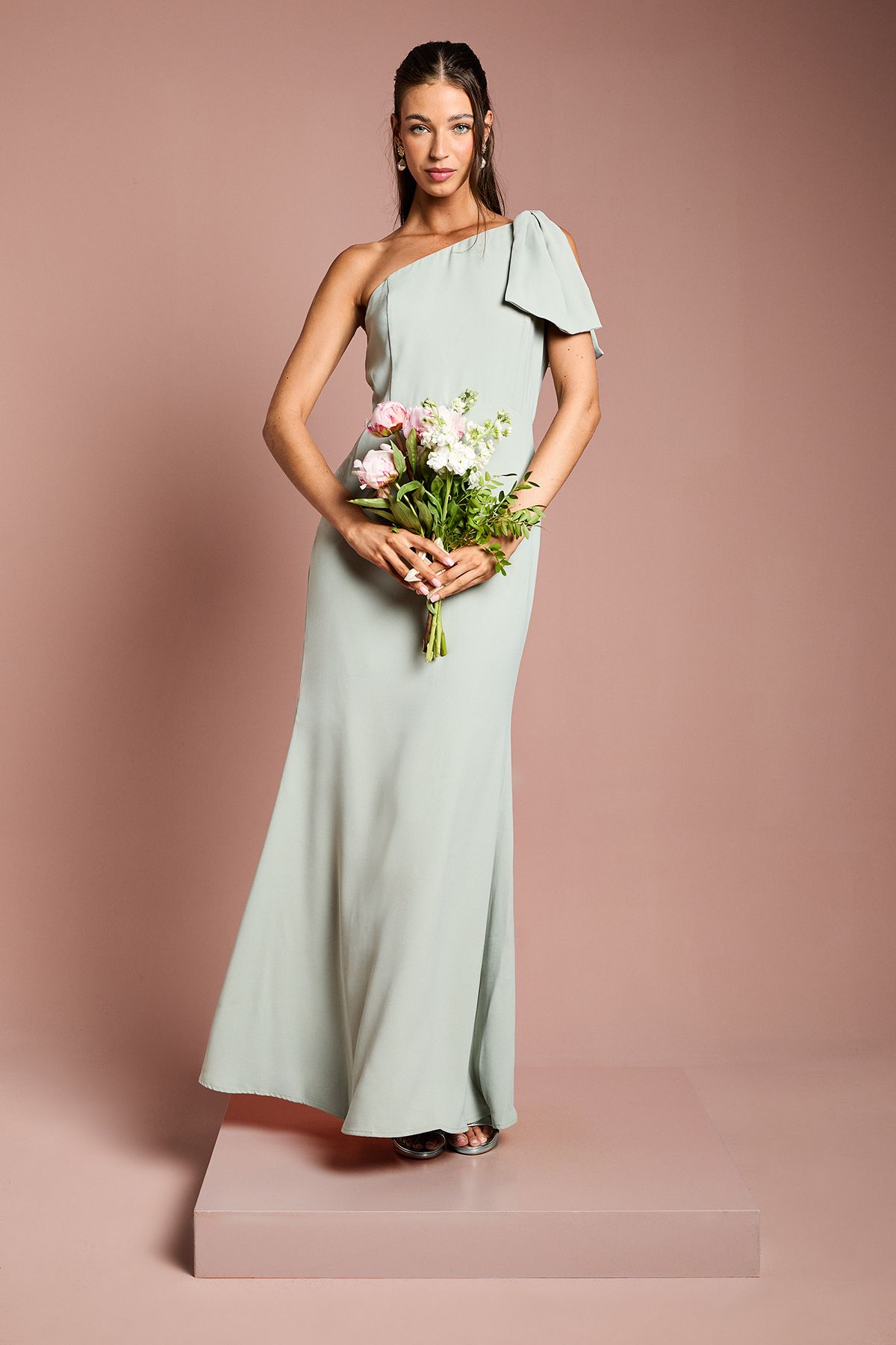 Coast Honoured Bow One Shoulder Maxi Bridesmaid Dress