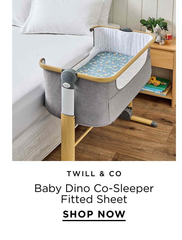 Twill & Co Baby Dino Co-Sleeper Fitted Sheet