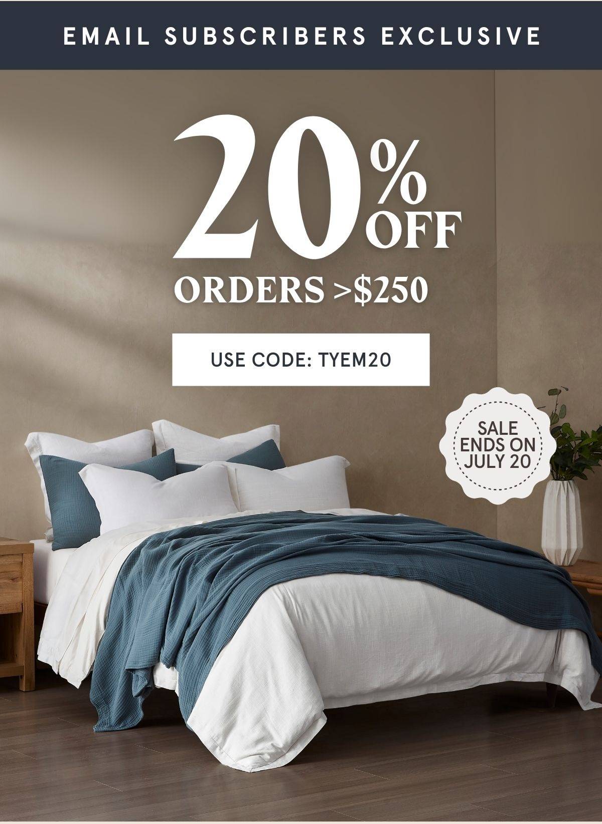 USE CODE: TYEM20 >