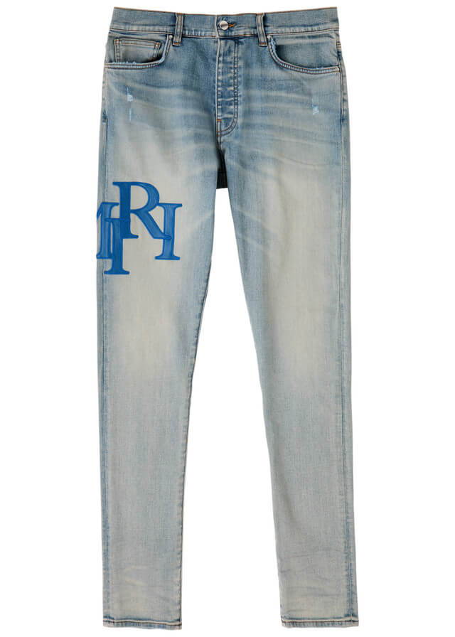 AMIRI Staggered logo skinny jeans
