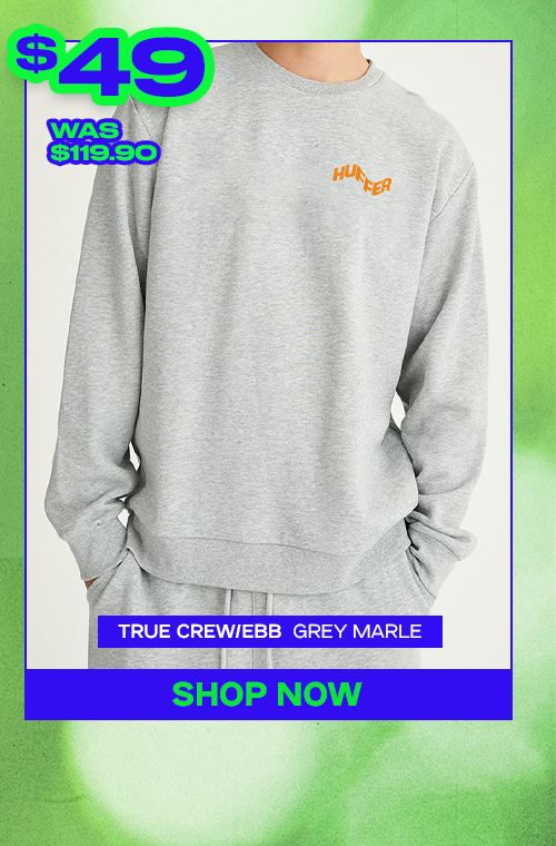 TRUE CREW/EBB GREY MARLE
