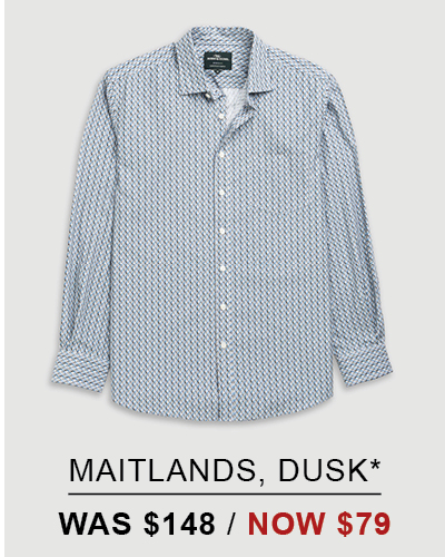 Shop Maitlands Sports Fit Shirt, Dusk online and instore at Rodd & Gunn