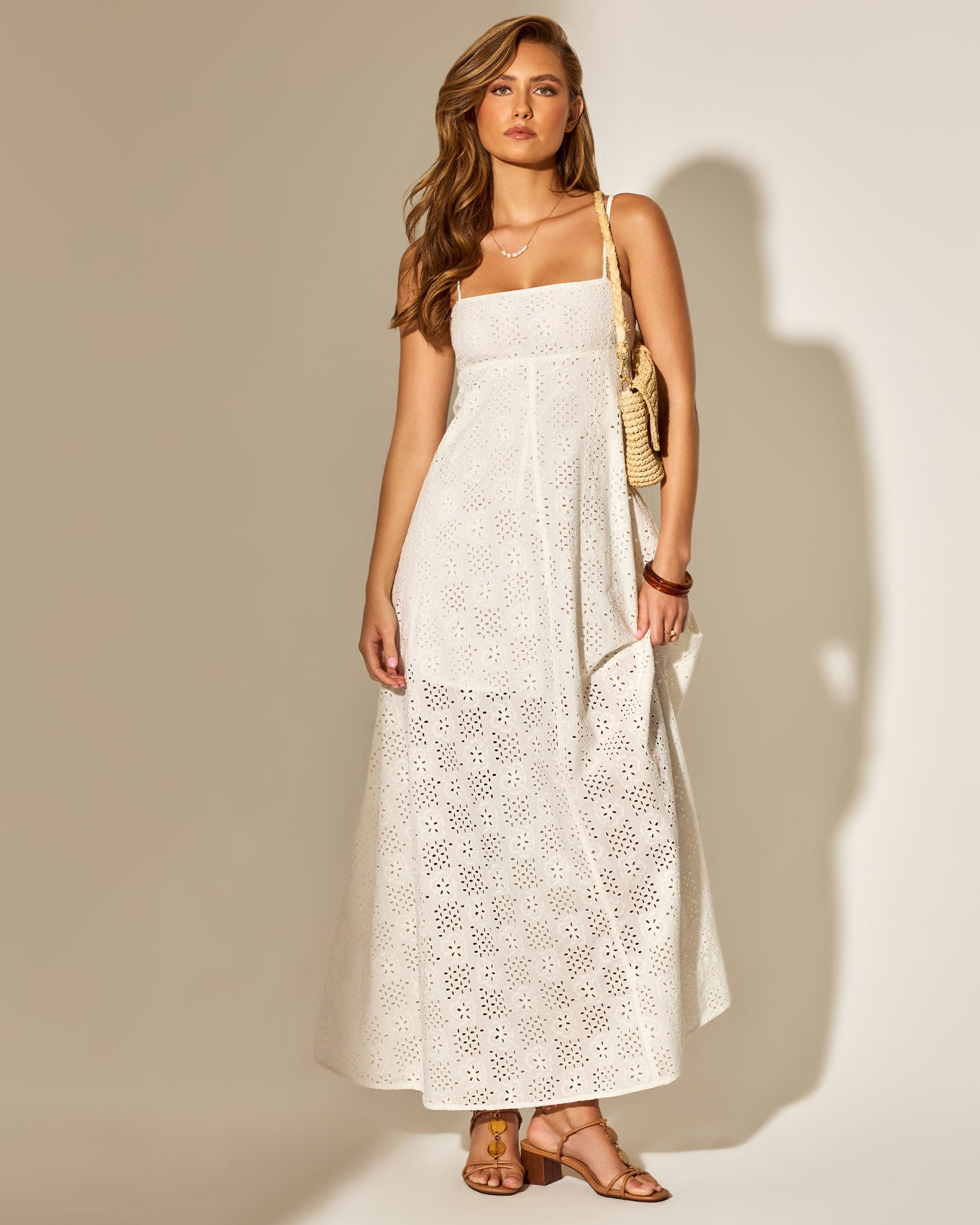 Image of Raveena Dress - Eyelet Cream