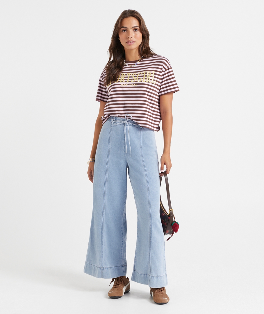 TILLY HIGH RISE TAILORED TIE WAIST JEAN