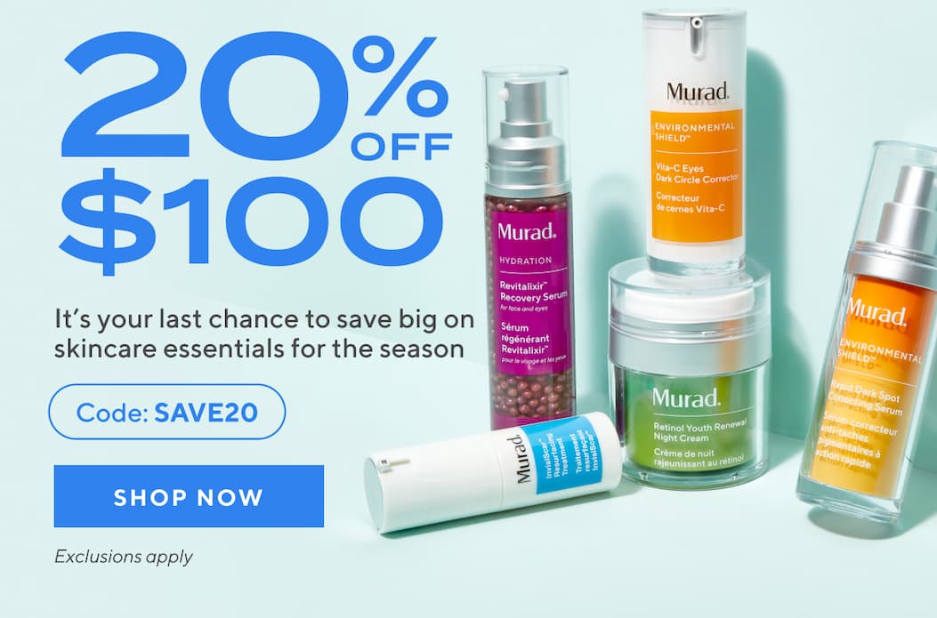 20% off $100 with code SAVE20 - Shop Now