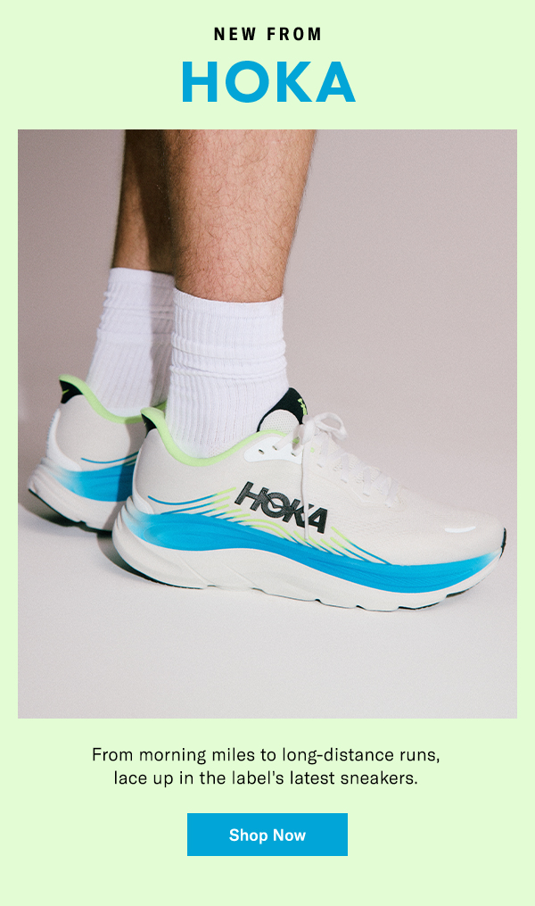 New from Hoka: From morning miles to long-distance runs, lace up in the label's latest sneakers.