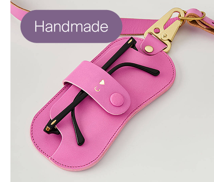 Personalised Leather Glasses Case With Brass Clip