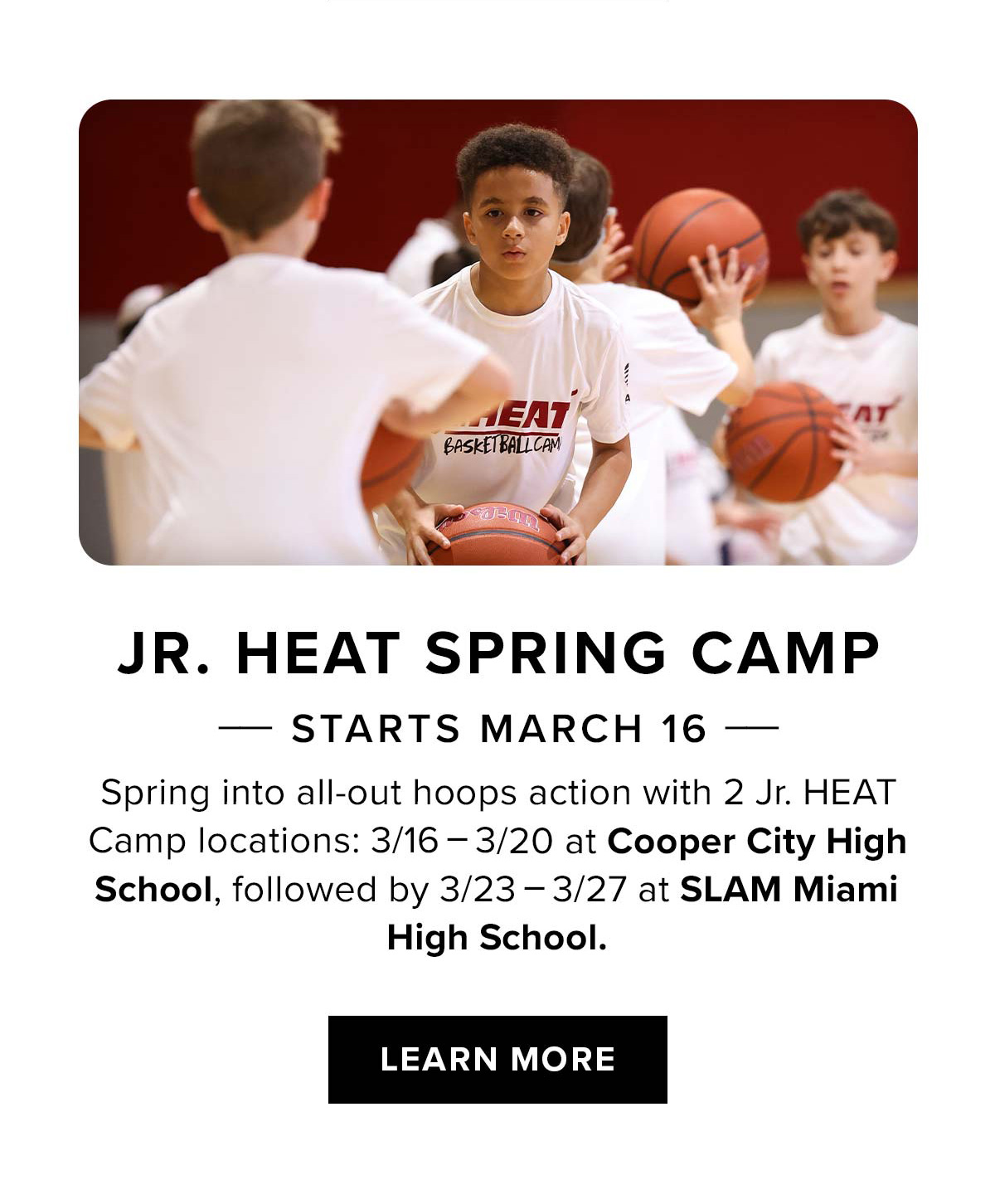 Jr. HEAT Spring Camp | Starts March 16 | Learn More
