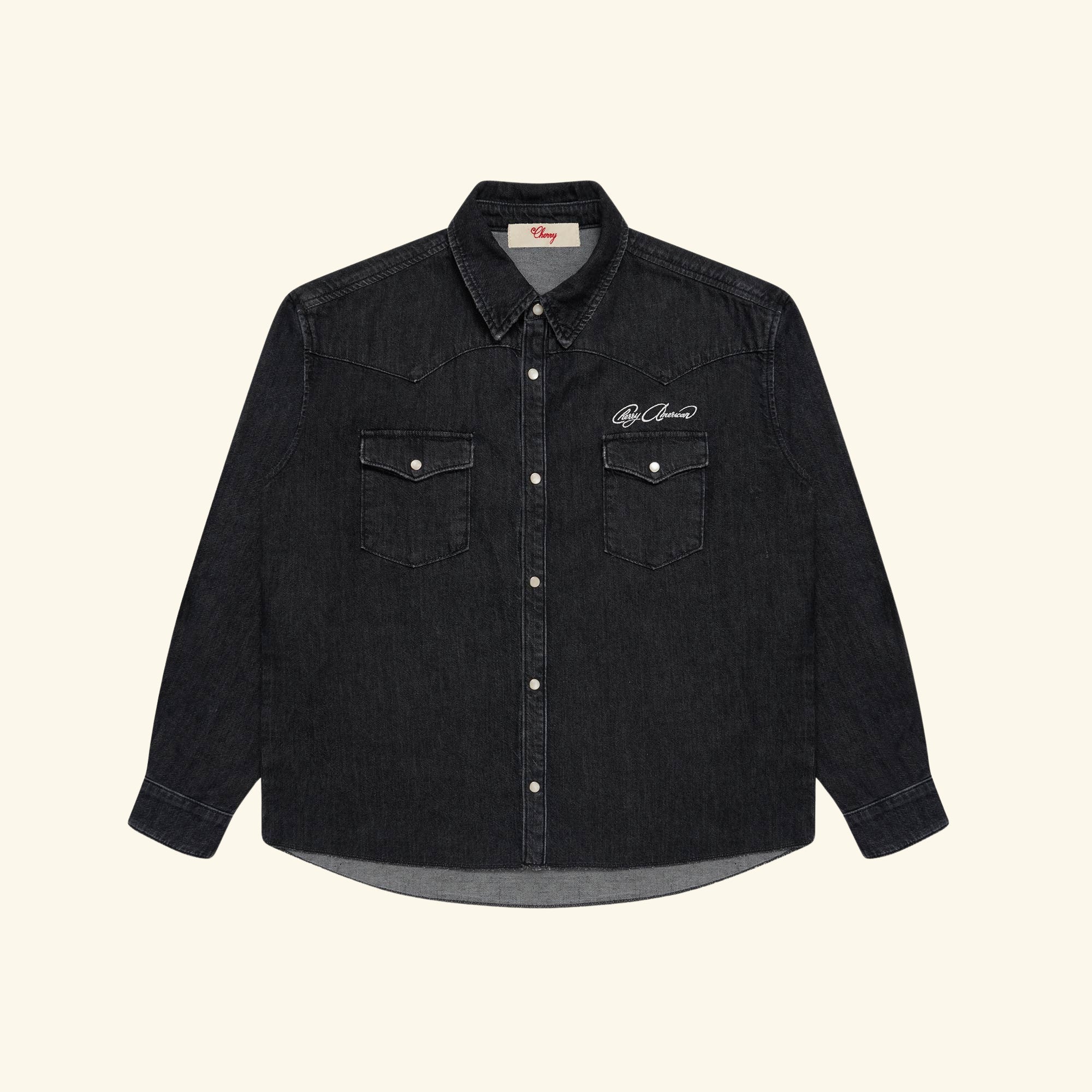 Image of Denim Western Shirt (Black)