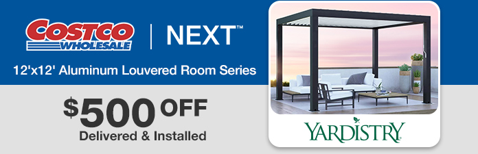 Yardistry 12ft by 12ft alumium louvered room series