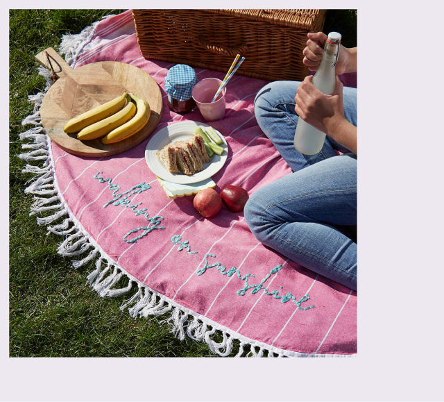 Hand Embroidered Picnic Blanket