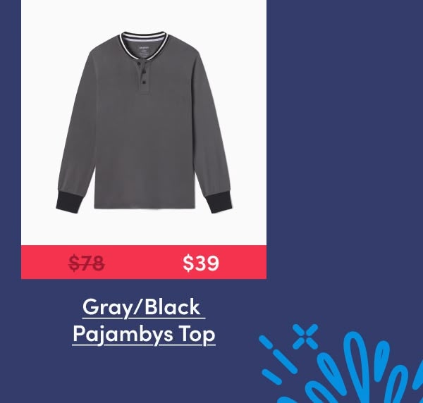 Gray/Black Pajambys Top