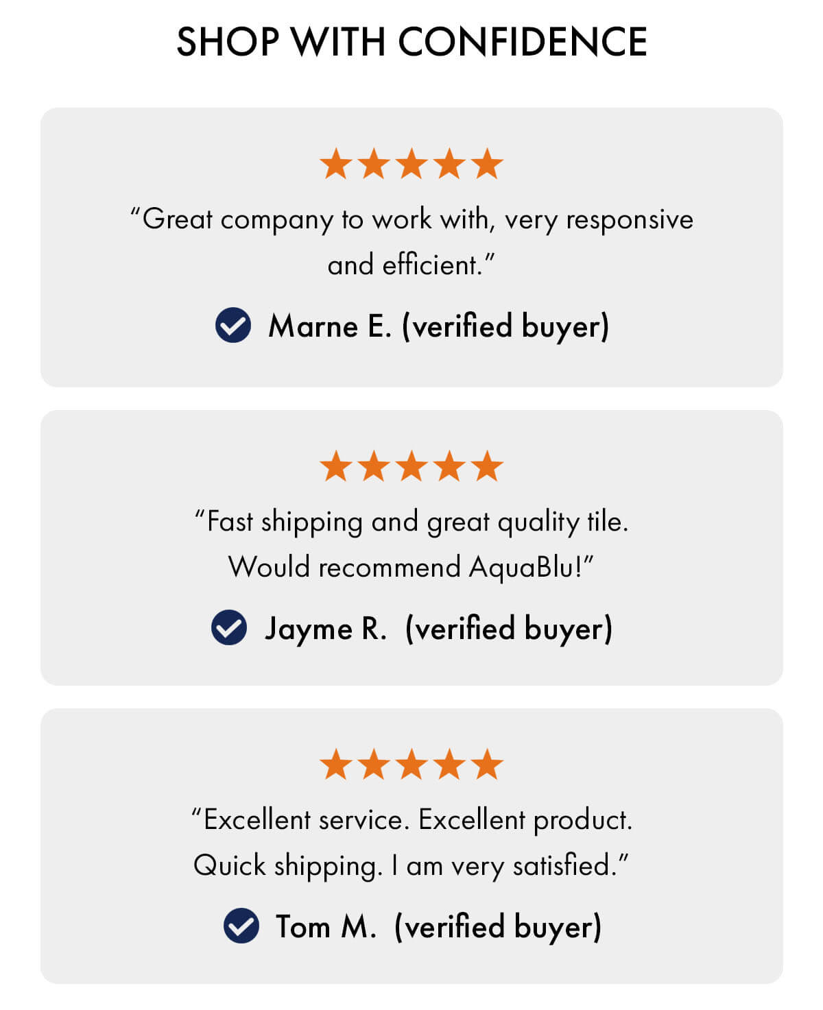 SHOP WITH CONFIDENCE
