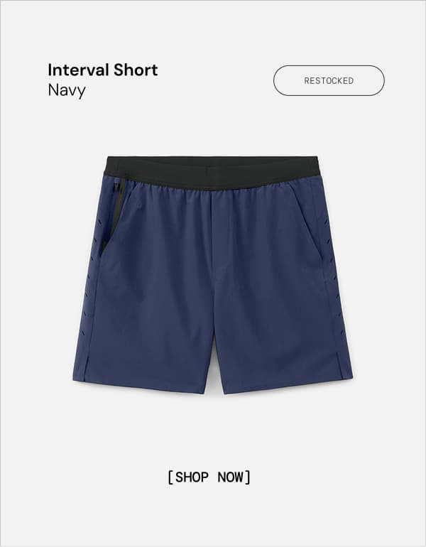 Shop Navy Blue Interval Short