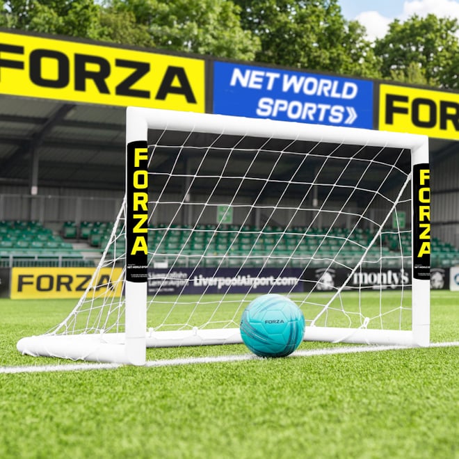 FORZA Mini Training & Target Goal [4ft x 2.5ft] with FORZA Training Football.