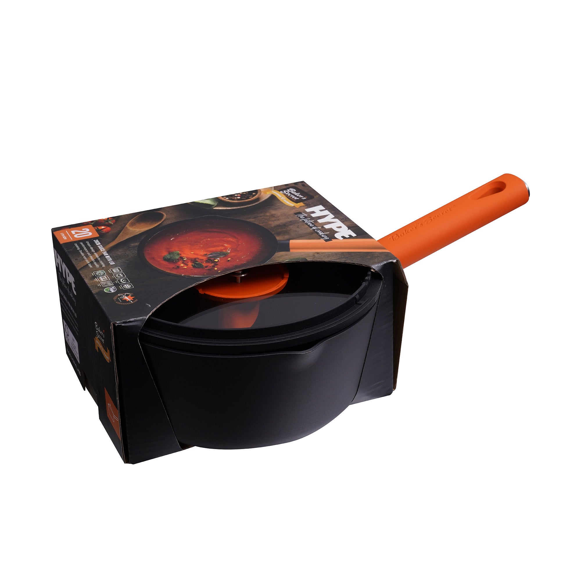 Bakers Secret Forged Aluminium Pan With Lid 20cm