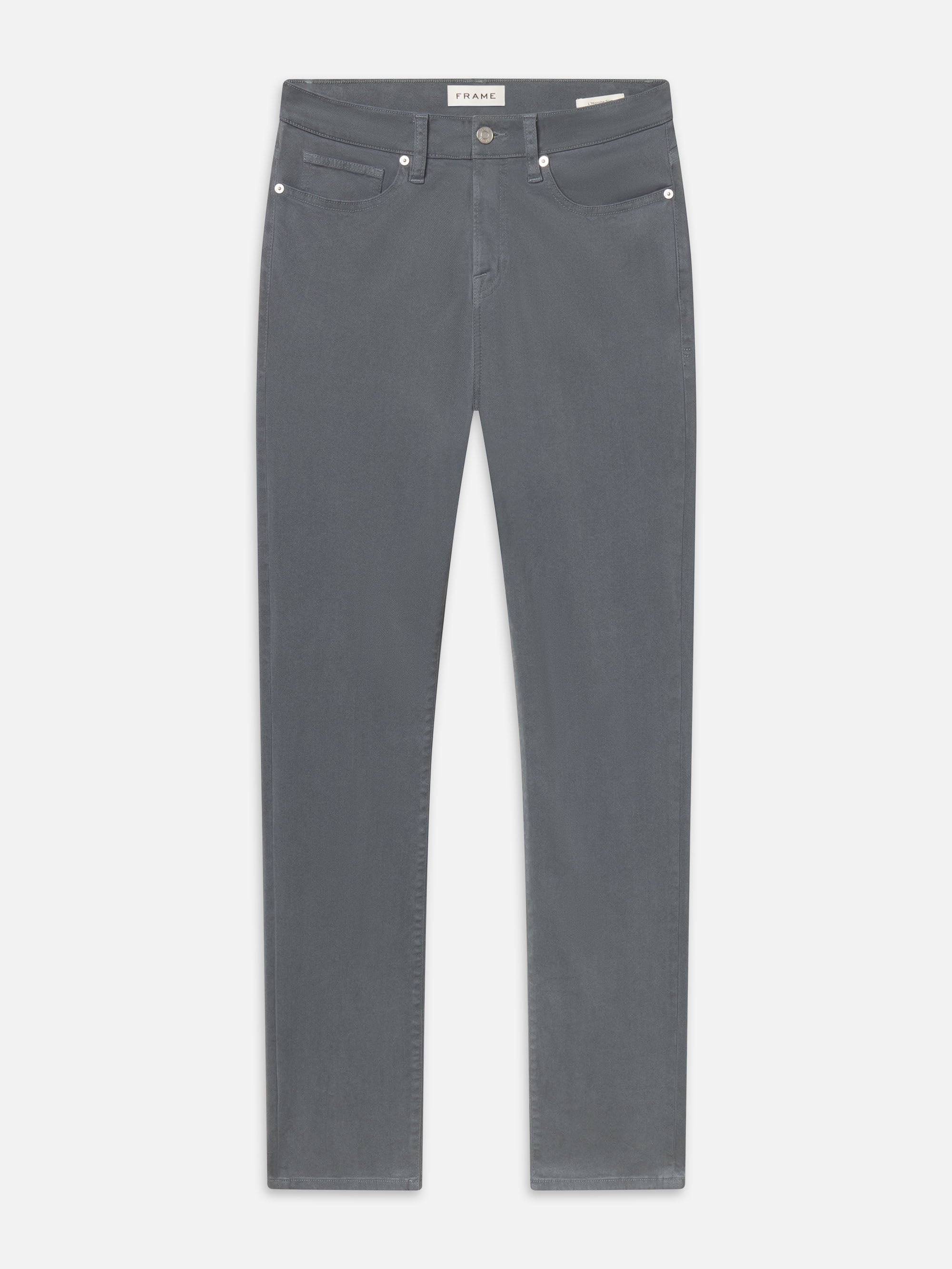 L'HOMME SLIM BRUSHED TWILL IN SEA BLUE