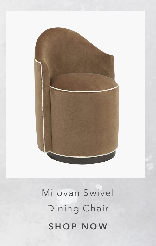 Milovan Updated Traditional Brown Performance Swivel Dining Chair