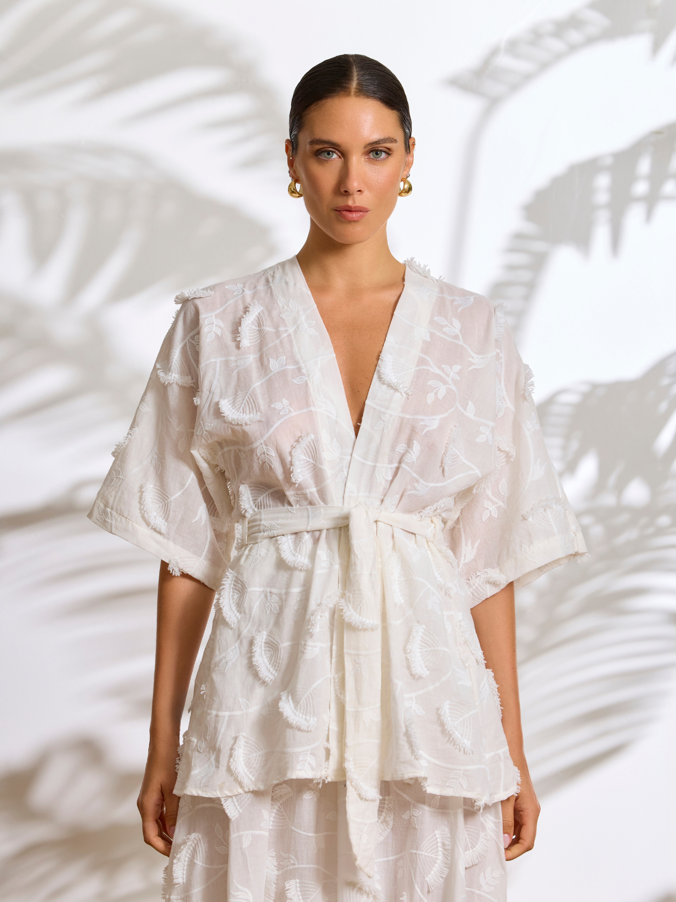 Image of Cabana Kimono - Kheff Blanc