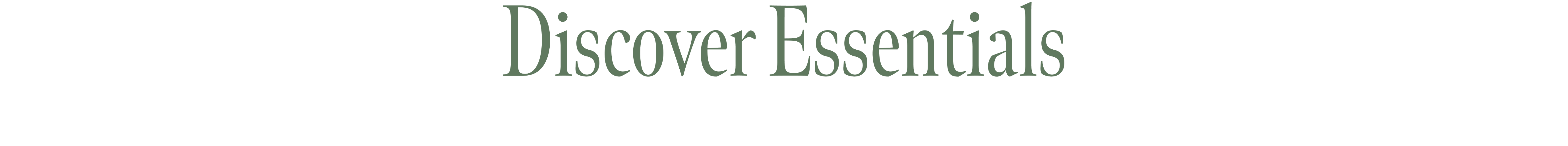 Discover Essentials