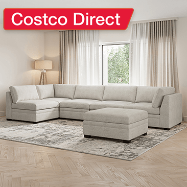 Thomasville Tisdale Modular Sectional 6-Piece Taupe with Storage Ottoman