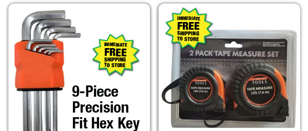 9-Piece Precision Fit Hex Key Set - ONLY $4.99 After Rebate*!