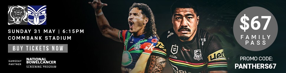 Secure your tickets now for Panthers v Warriors