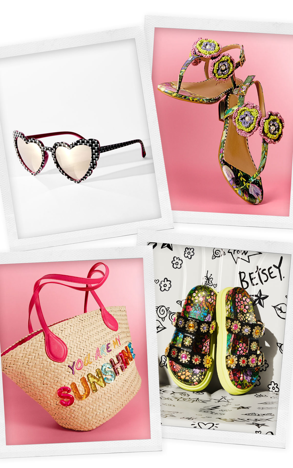 XOXO SKULL HEART SUNNIES, MADOXX, CINDII, SUNSHINE TOTE
