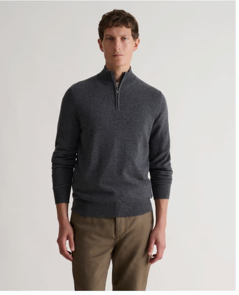 Finest Cashmere 1/4 Zip Jumper
