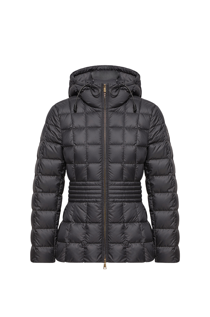 Engoulevent Square Quilted Hooded Short Down Jacket