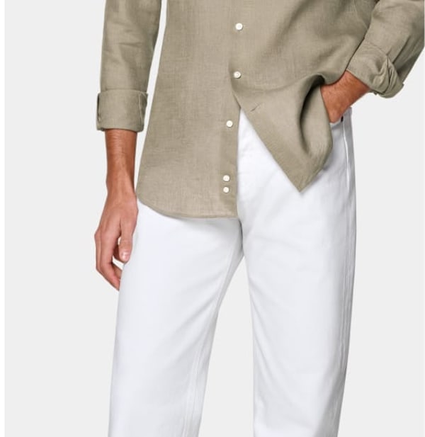 White denim trouser