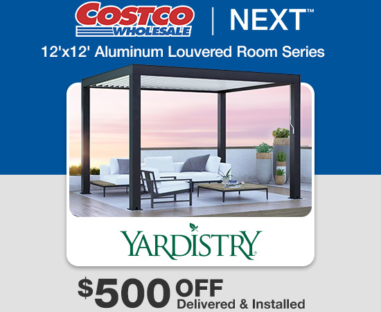 Yardistry 12ft by 12ft alumium louvered room series