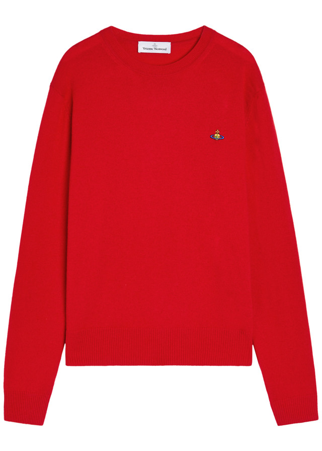 VIVIENNE WESTWOOD Alex logo wool and cashmere-blend jumper
