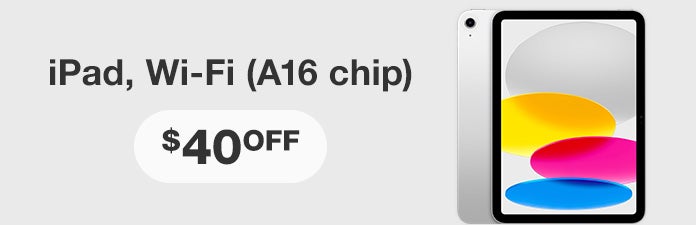 iPad, Wi-FI A16 chip $40 OFF