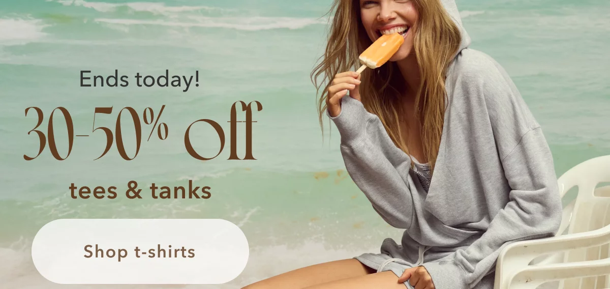 Ends today! 30-50% off tees & tanks | Shop t-shirts
