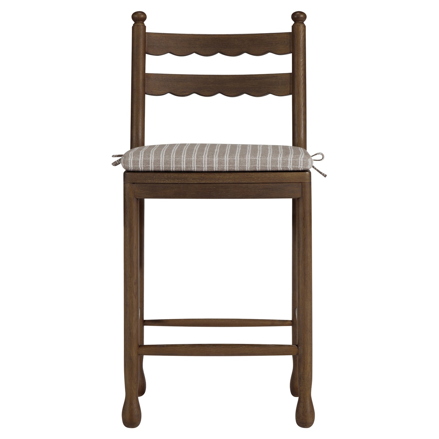 Image of Declan Updated Traditional Dark Brown Oak Counter Stool