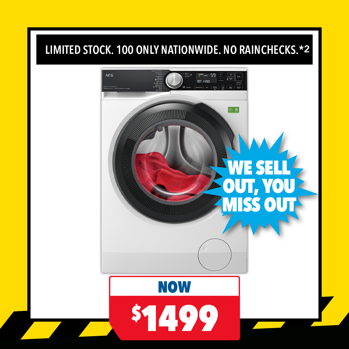 AEG 8000 Series 8kg Front Loader Washer