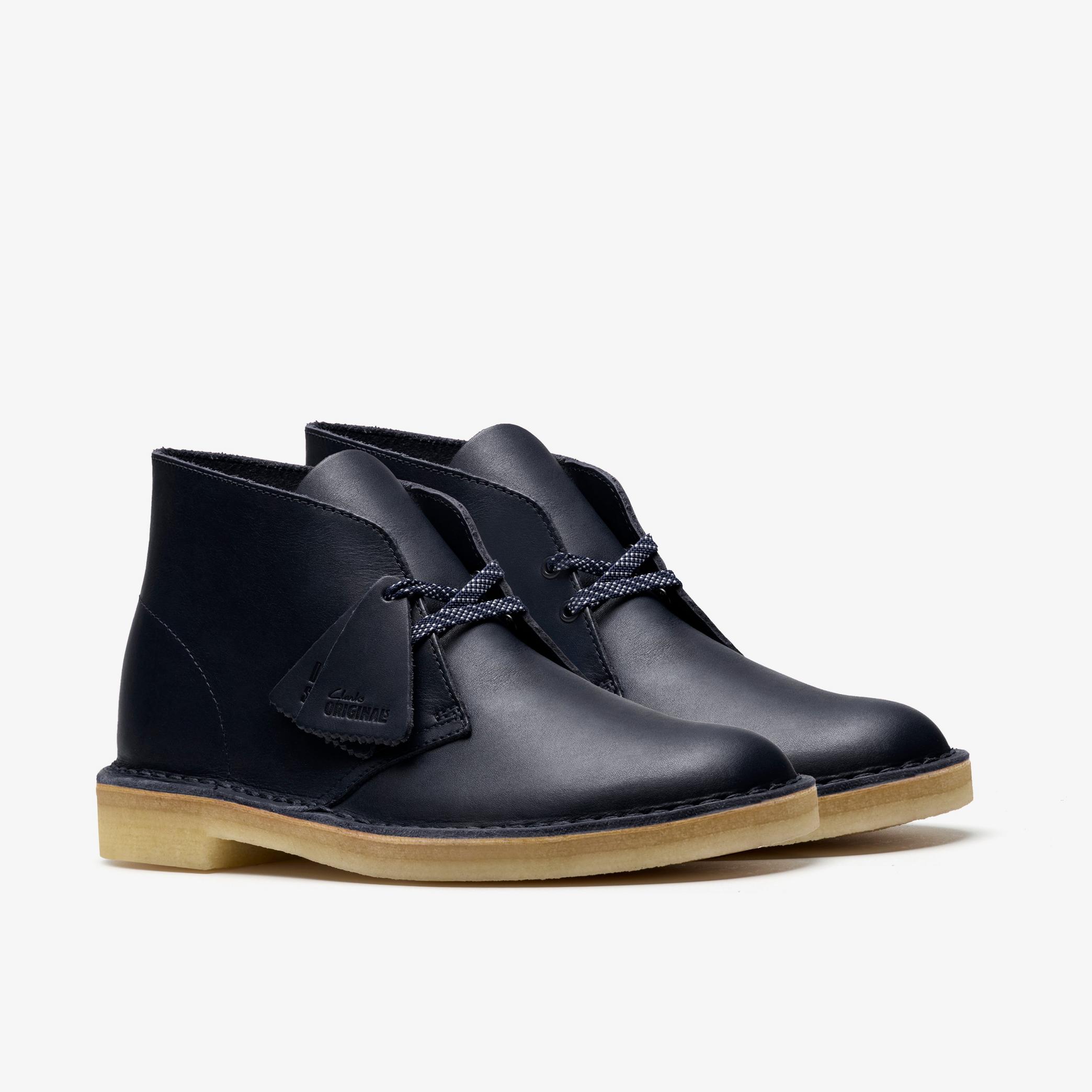 Shop Desert Boot Navy Leather