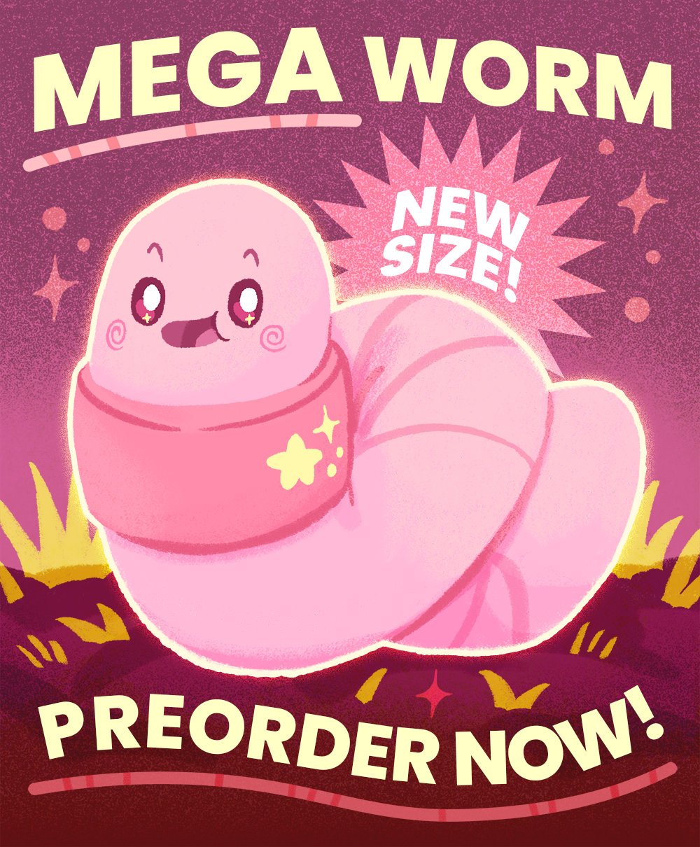 Squishable Mega worm for preorder