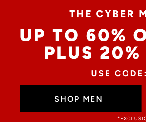 Up to 60% off Sitewide Shop Men