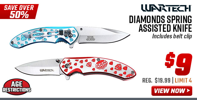 Wartech Diamonds Spring Assisted Knife