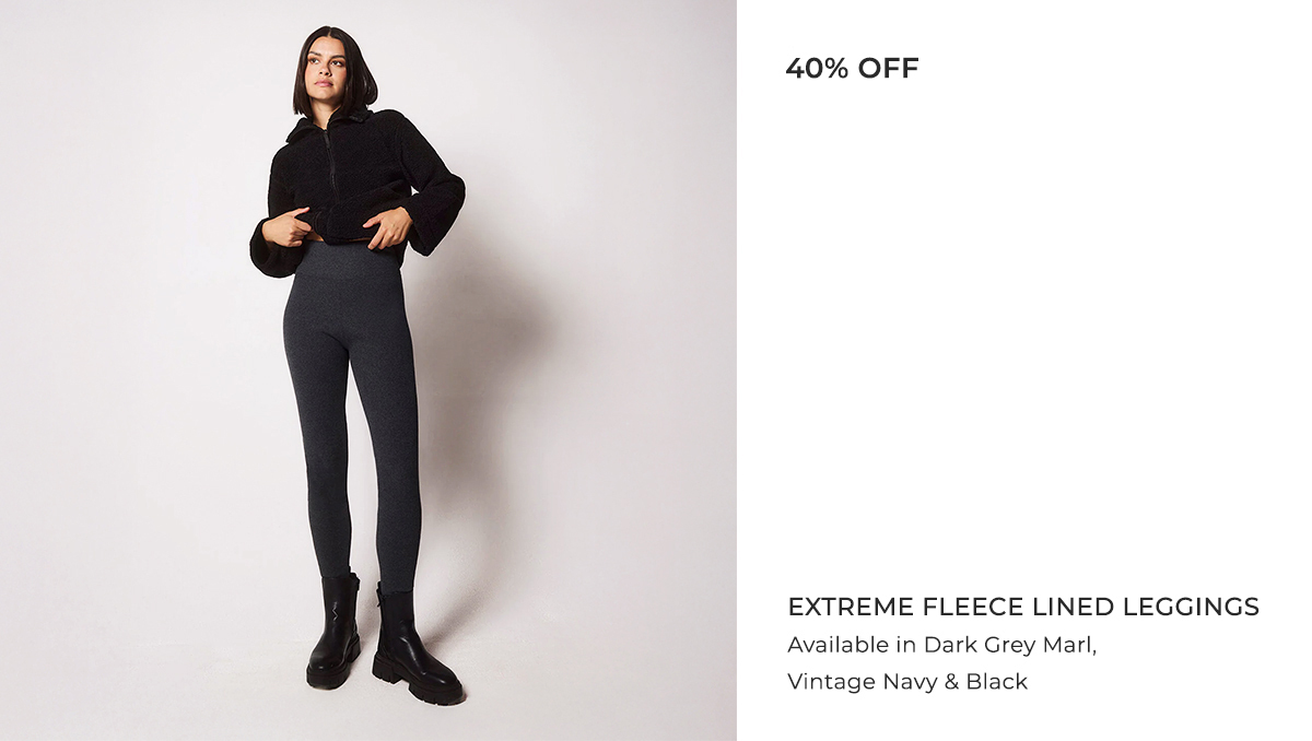 30% OFF | EXTREME FLEECE LEGGINGS IN DARK GREY MARL