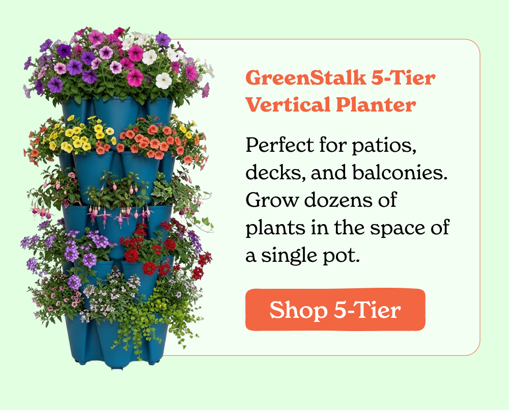 Perfect for patios, decks, and balconies. Grow dozens of plants in the space of a single pot.