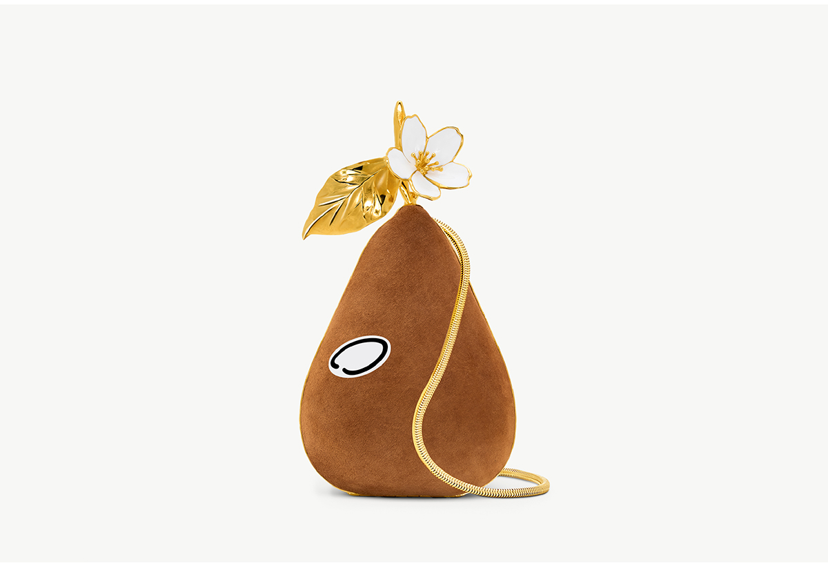 Pear Minaudière in Suede