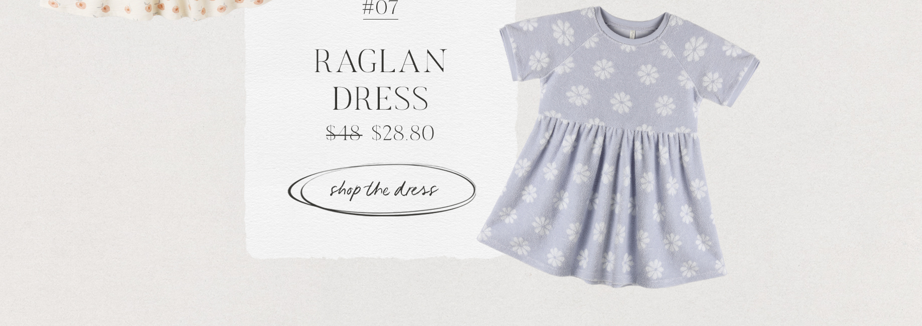 Raglan Dress Periwinkle Daisy