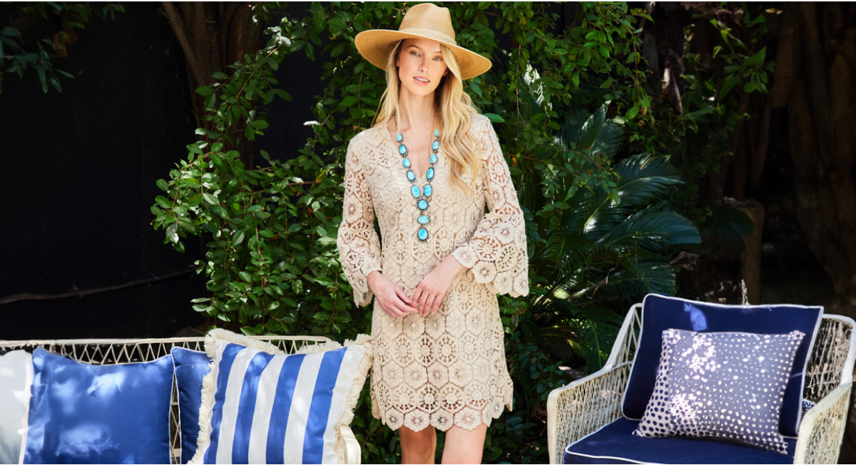 Ruffle Sleeve Crochet Dress