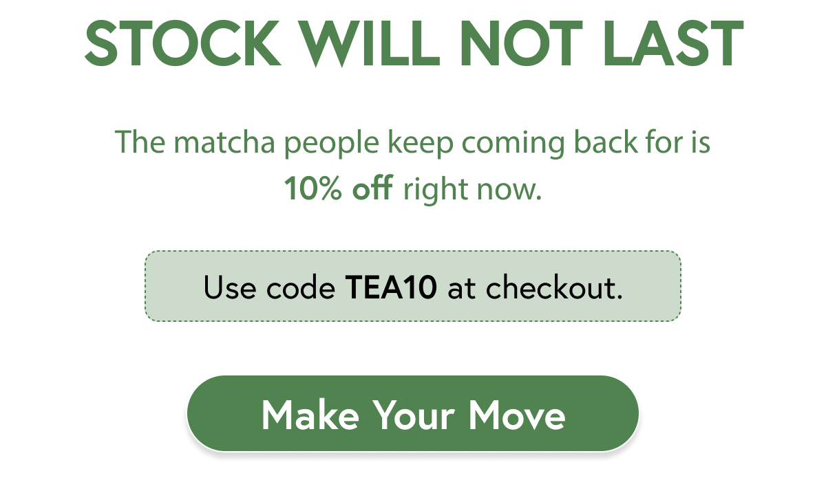 Stock will not last