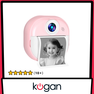 Kogan Kids Instant Print Digital Camera with Games (Pink, 4 Rolls) Product Image