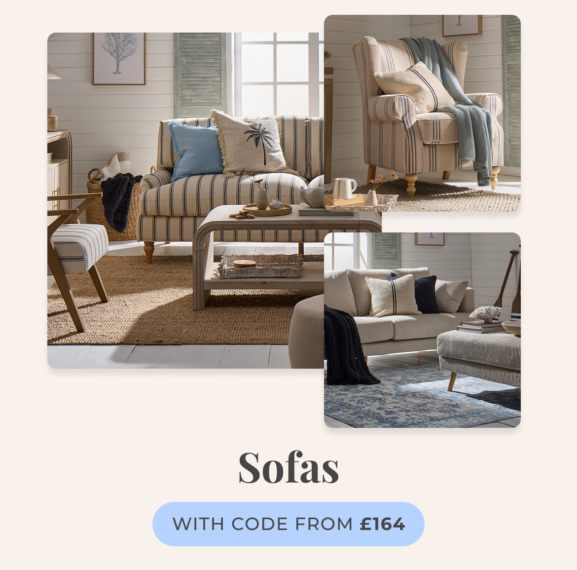 Sofas with code from £164