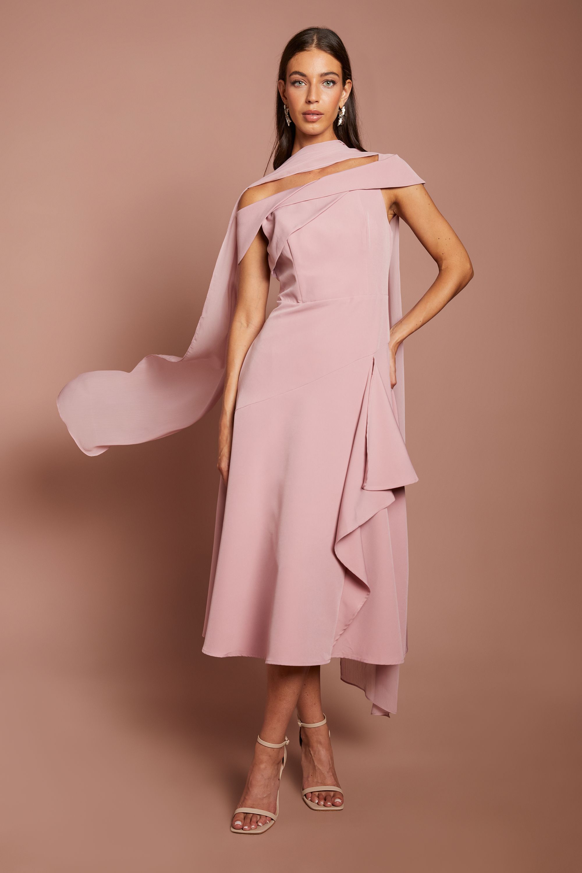 Blush Chiffon Scarf